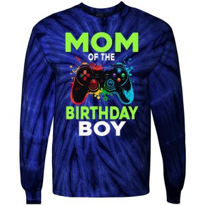 Mom Of The Birthday Matching Video Gamer Birthday Party Tie-Dye Long Sleeve Shirt