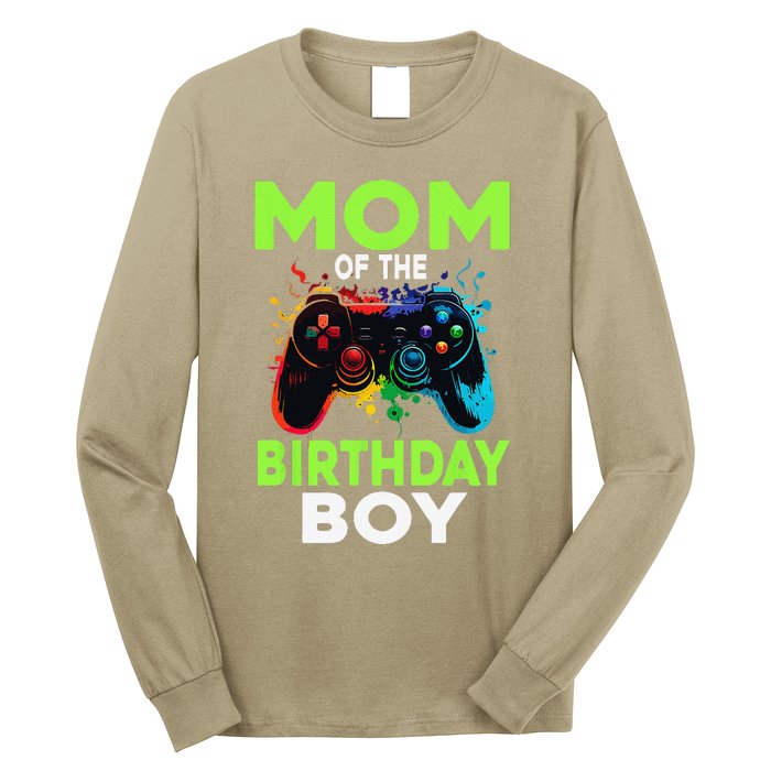 Mom Of The Birthday Matching Video Gamer Birthday Party Long Sleeve Shirt