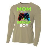 Mom Of The Birthday Matching Video Gamer Birthday Party Cooling Performance Long Sleeve Crew