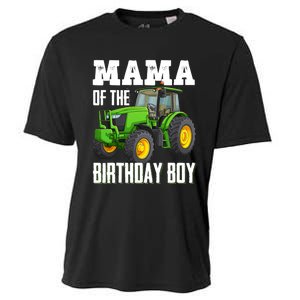 Mama Of The Birthday Boy Family Tractors Farm Trucks Bday Cooling Performance Crew T-Shirt