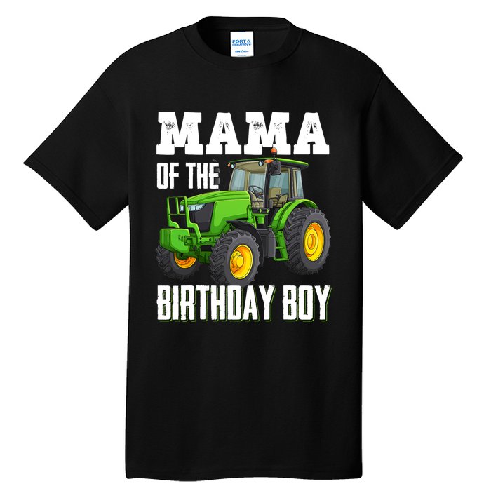 Mama Of The Birthday Boy Family Tractors Farm Trucks Bday Tall T-Shirt