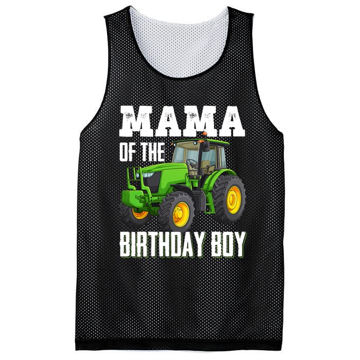 Mama Of The Birthday Boy Family Tractors Farm Trucks Bday Mesh Reversible Basketball Jersey Tank