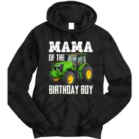 Mama Of The Birthday Boy Family Tractors Farm Trucks Bday Tie Dye Hoodie