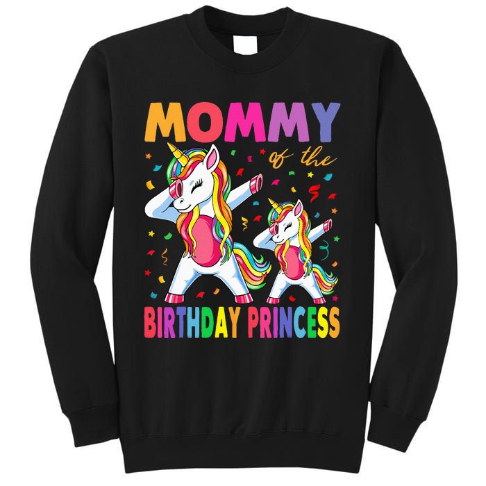 Mommy Of The Birthday Princess Girl Dabbing Unicorn Mom Sweatshirt