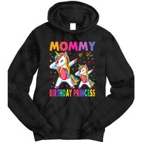 Mommy Of The Birthday Princess Girl Dabbing Unicorn Mom Tie Dye Hoodie