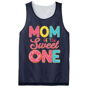 Mom Of The Sweet One 1st Birthday Donut Theme Family Mesh Reversible Basketball Jersey Tank