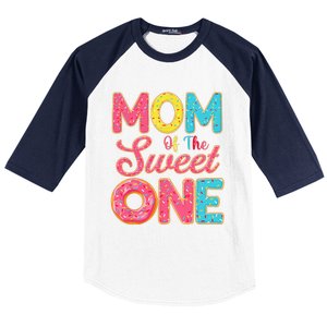 Mom Of The Sweet One 1st Birthday Donut Theme Family Baseball Sleeve Shirt