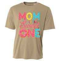 Mom Of The Sweet One 1st Birthday Donut Theme Family Cooling Performance Crew T-Shirt