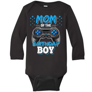 Mom Of The Birthday Boy Matching Video Gamer Birthday Party Baby Long Sleeve Bodysuit