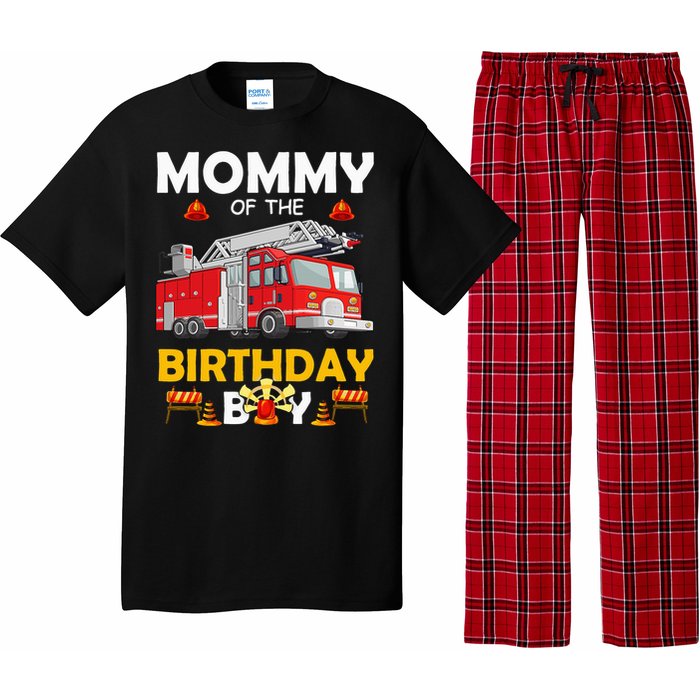 Mommy Of The Birthday Fire Truck Firefighter Party Mom Pajama Set