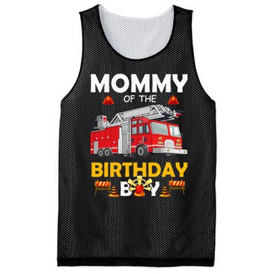 Mommy Of The Birthday Fire Truck Firefighter Party Mom Mesh Reversible Basketball Jersey Tank