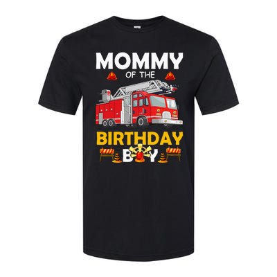 Mommy Of The Birthday Fire Truck Firefighter Party Mom Softstyle CVC T-Shirt