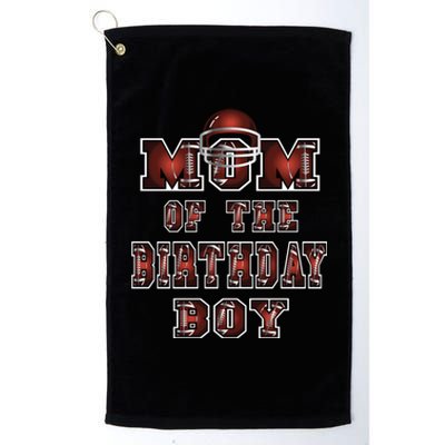 Mom Of The Birthday American Football Party Gift Platinum Collection Golf Towel