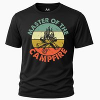 Master Of The Campfire Dad Camping Cooling Performance Crew T-Shirt