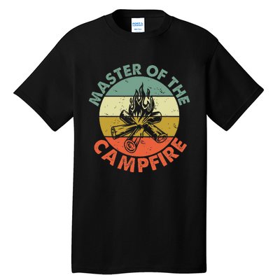 Master Of The Campfire Dad Camping Tall T-Shirt