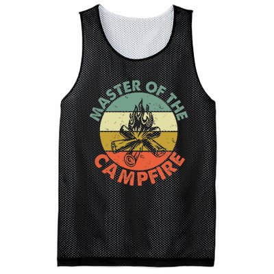 Master Of The Campfire Dad Camping Mesh Reversible Basketball Jersey Tank