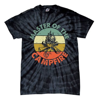 Master Of The Campfire Dad Camping Tie-Dye T-Shirt