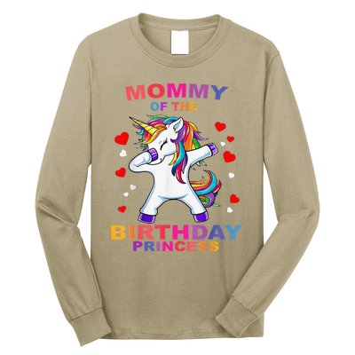 Mommy Of The Birthday Princess Unicorn Outfit Long Sleeve Shirt