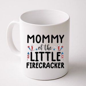 Mommy Of The Little Firecracker Gift Funny 4th Of July Tee Gift Coffee Mug