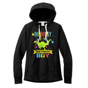 Mommy Of The Birthday TRex RAWR Dinosaur Birthday Women's Fleece Hoodie