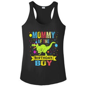 Mommy Of The Birthday TRex RAWR Dinosaur Birthday Ladies PosiCharge Competitor Racerback Tank