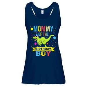 Mommy Of The Birthday TRex RAWR Dinosaur Birthday Ladies Essential Flowy Tank