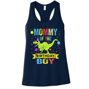 Mommy Of The Birthday TRex RAWR Dinosaur Birthday Women's Racerback Tank