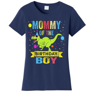 Mommy Of The Birthday TRex RAWR Dinosaur Birthday Women's T-Shirt