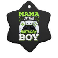 Mama Of The Birthday  Gamer Family Matching Ceramic Star Ornament