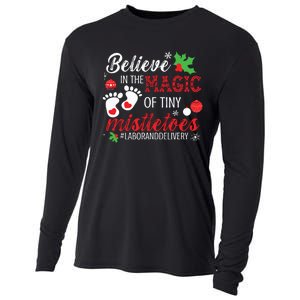 Magic Of Tiny Mistletoes Labor And Delivery Christmas Cooling Performance Long Sleeve Crew