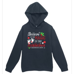 Magic Of Tiny Mistletoes Labor And Delivery Christmas Urban Pullover Hoodie