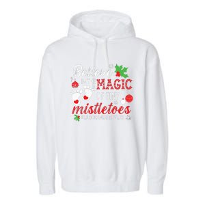 Magic Of Tiny Mistletoes Labor And Delivery Christmas Garment-Dyed Fleece Hoodie