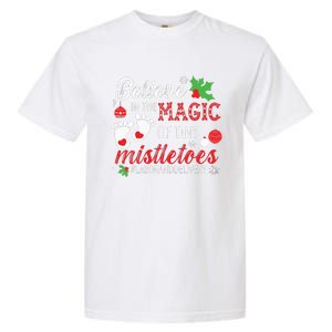 Magic Of Tiny Mistletoes Labor And Delivery Christmas Garment-Dyed Heavyweight T-Shirt