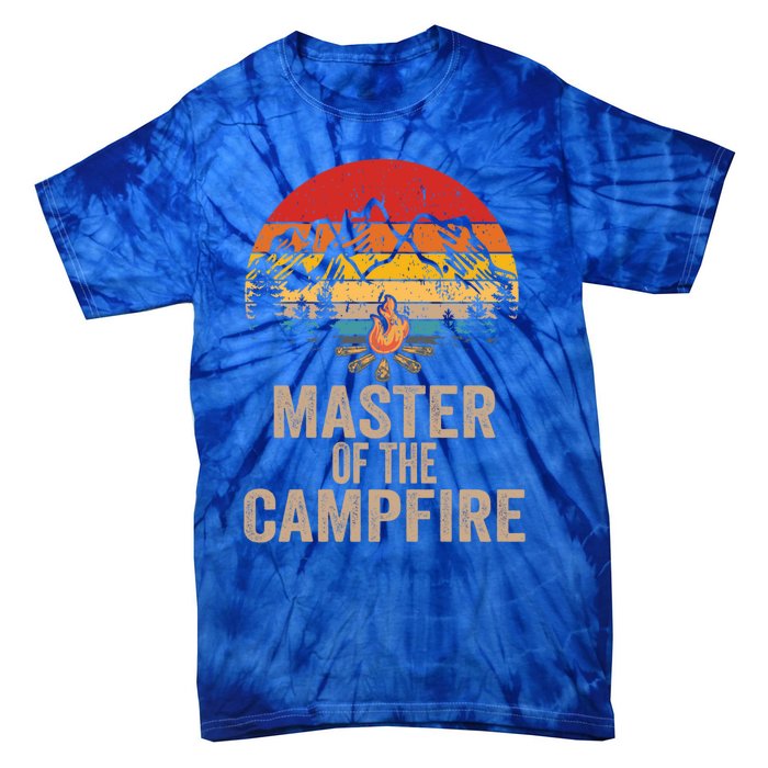 Master Of The Campfire Vintage Funny Camping Outdoor Funny Gift Tie-Dye T-Shirt