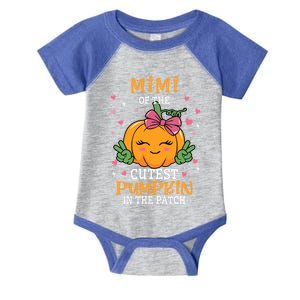 Mimi Of The Cutest Pumpkin In The Patch Halloween Gift Infant Baby Jersey Bodysuit