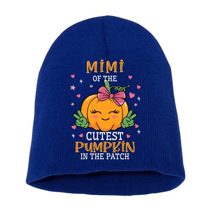 Mimi Of The Cutest Pumpkin In The Patch Halloween Gift Short Acrylic Beanie