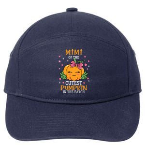 Mimi Of The Cutest Pumpkin In The Patch Halloween Gift 7-Panel Snapback Hat