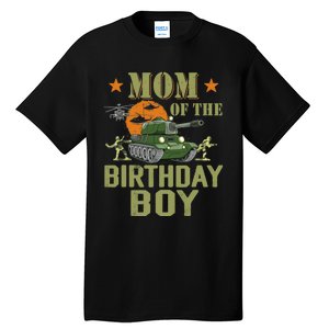 Mom Of The Birthday Boy Army Party Birthday Family Tall T-Shirt