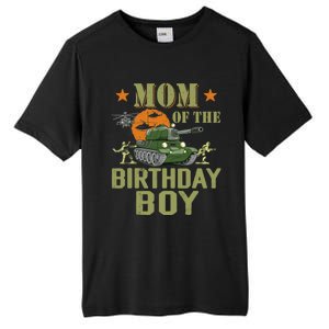 Mom Of The Birthday Boy Army Party Birthday Family Tall Fusion ChromaSoft Performance T-Shirt