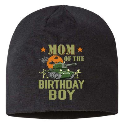 Mom Of The Birthday Boy Army Party Birthday Family Sustainable Beanie