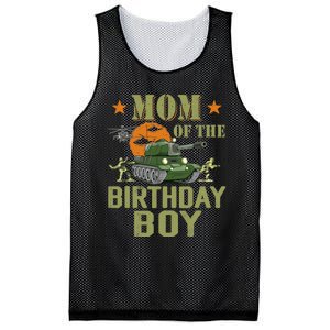 Mom Of The Birthday Boy Army Party Birthday Family Mesh Reversible Basketball Jersey Tank