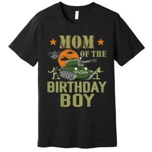 Mom Of The Birthday Boy Army Party Birthday Family Premium T-Shirt