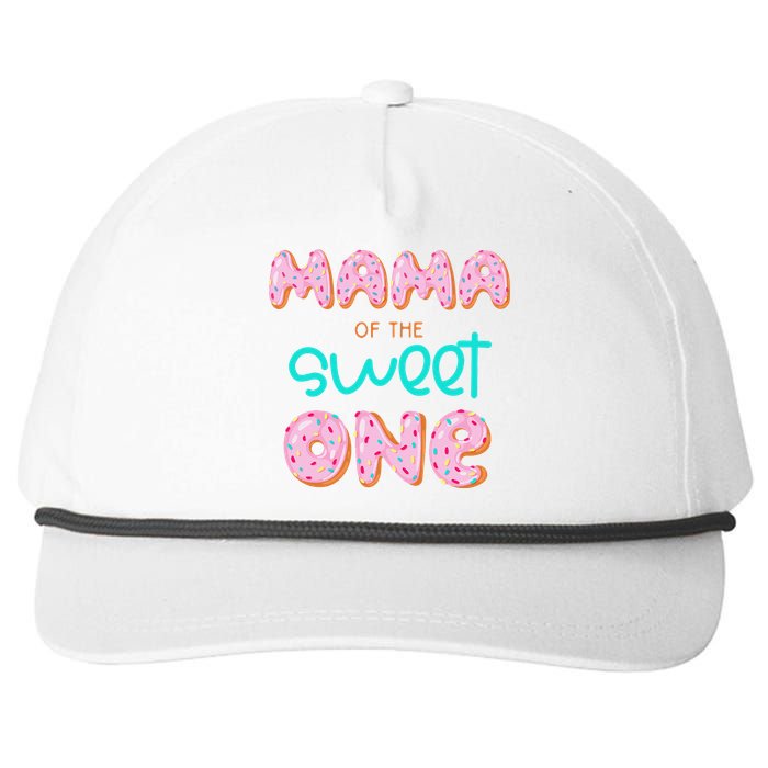 Mama of The Sweet One First Birthday Matching Family Donut Snapback Five-Panel Rope Hat