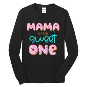 Mama of The Sweet One First Birthday Matching Family Donut Tall Long Sleeve T-Shirt