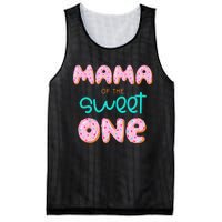 Mama of The Sweet One First Birthday Matching Family Donut Mesh Reversible Basketball Jersey Tank