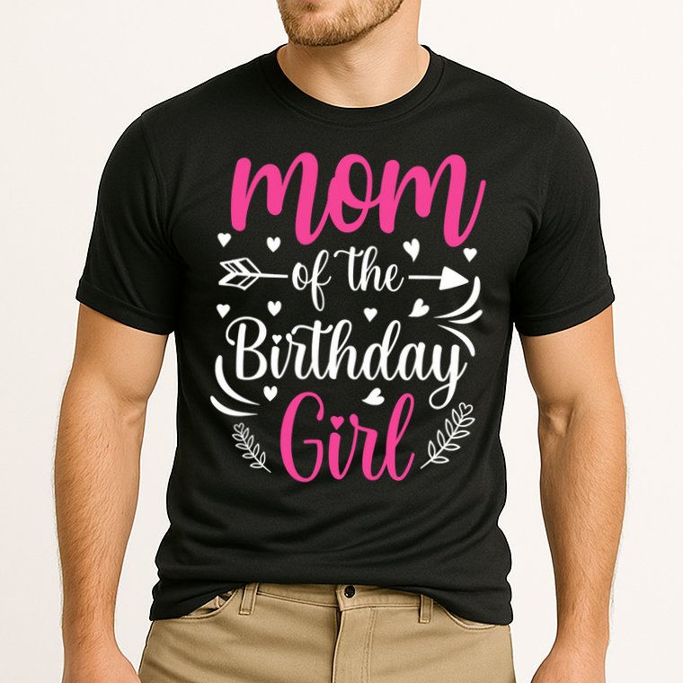 Mom Of The Birthday Girl Funny Mama Bday Party Cooling Performance Crew T-Shirt