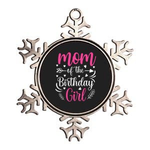 Mom Of The Birthday Girl Funny Mama Bday Party Metallic Star Ornament