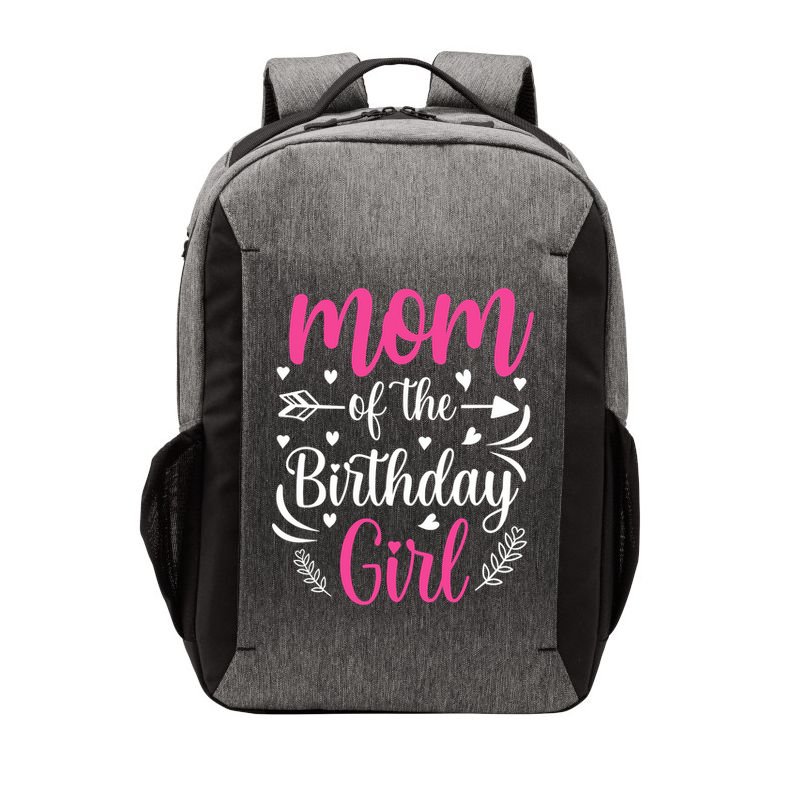 Mom Of The Birthday Girl Funny Mama Bday Party Vector Backpack