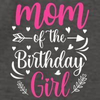 Mom Of The Birthday Girl Funny Mama Bday Party Vector Backpack