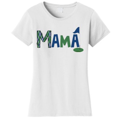 Mama Of The Birthday Boy Hole In One Golf Sport Matching Women's T-Shirt